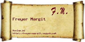 Freyer Margit névjegykártya